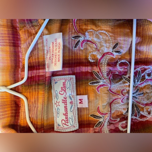 Panhandle Slim Ladies Western Snap Shirt Medium - Picture 5 of 7